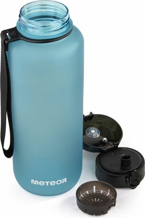 Športna steklenica Meteor, sivo-modra
