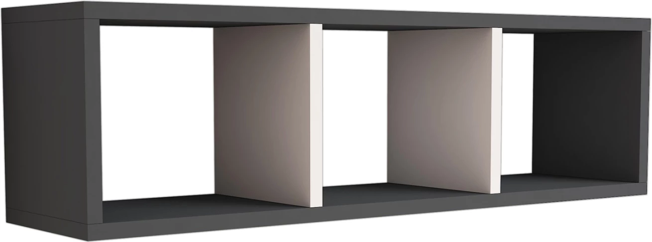 Stenska polica melamin siva in bela 90x22x25,6H cm FH9228.13