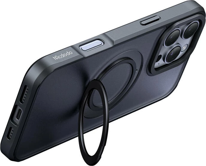 Ovitek za telefon za iPhone 16 Pro Max z MagSafe in držalom, Mcdodo PC-4933, črn