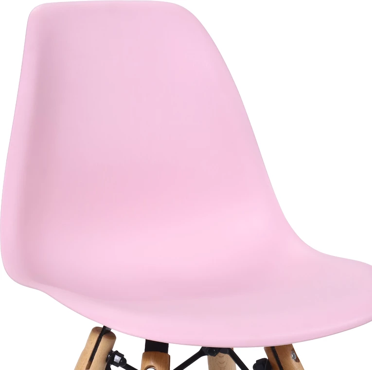 Otroški stol, PP roza, naravni bukev, Julita, 35x31x57,5 cm, komplet 4 kosov