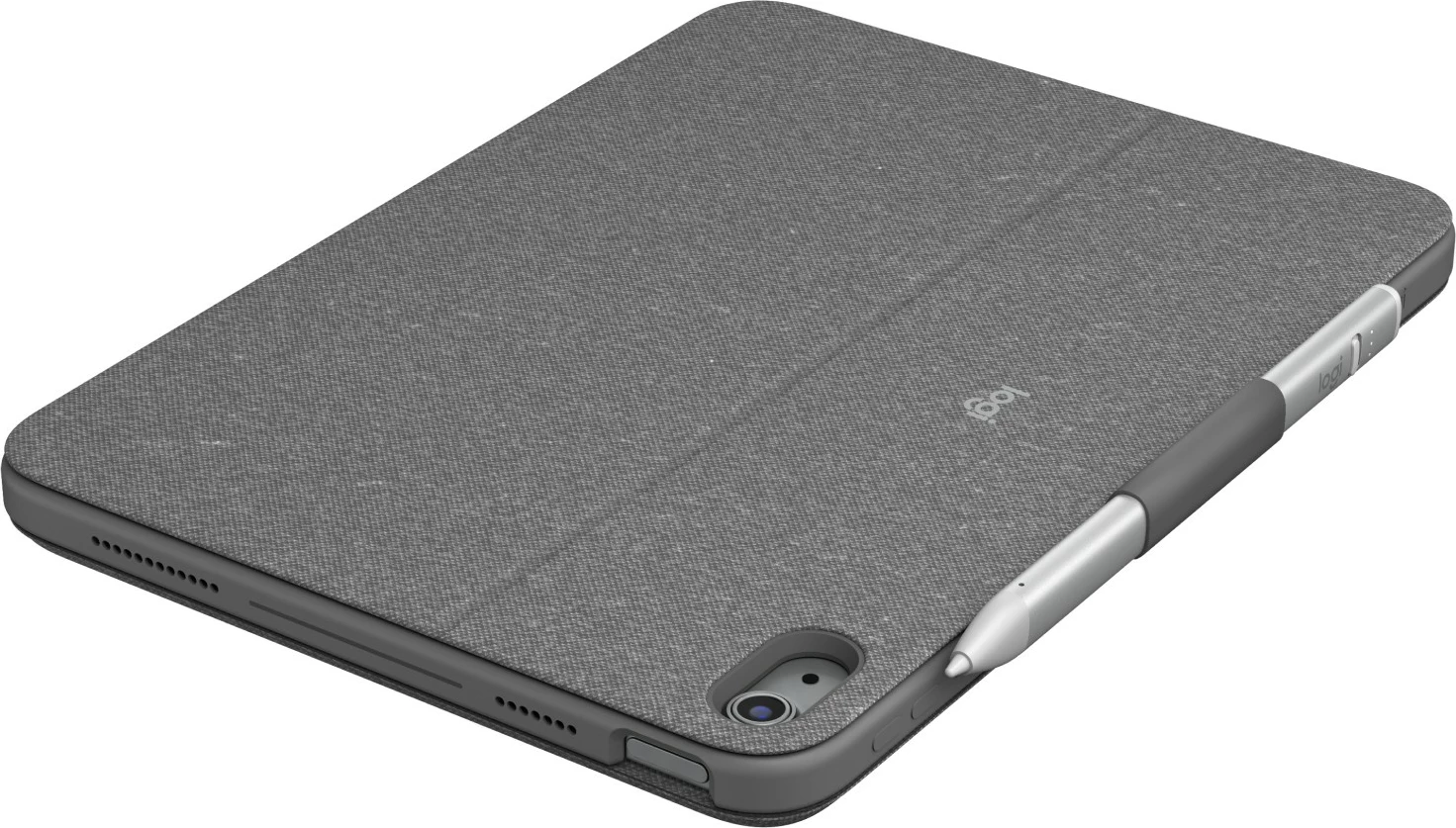 Torbica z tipkovnico Logitech Combo Touch, QWERTZ, nemščina, z drsno ploščico, siva
