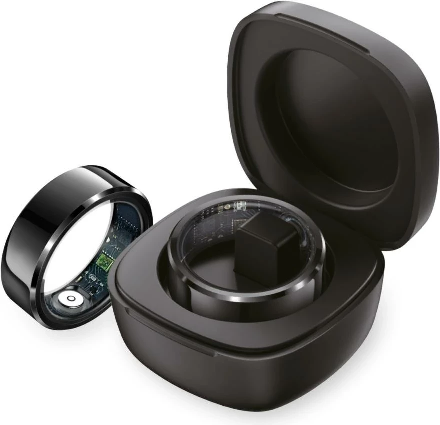 Pametna prstana Techmade TM-NEXA-BK9 s polnilno škatlico, črna