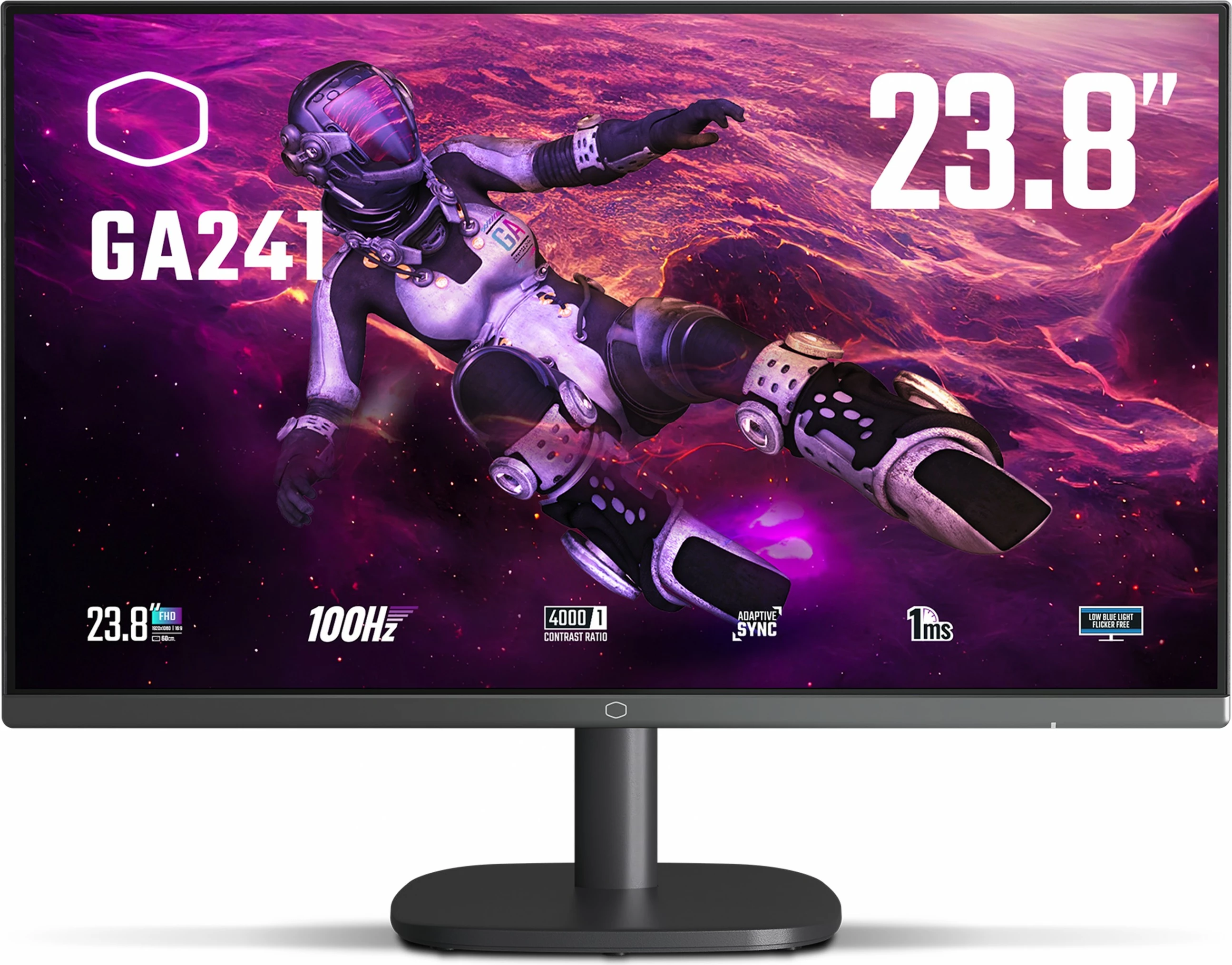 23,8-palčni monitor Cooler Master GA241, 100 Hz, 1 ms, črn