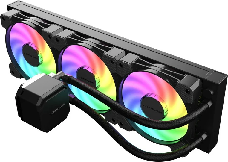 Vodeno hlajenje all-in-one LC-Power LC-CC-360-B-ARGB, 3x120 mm, ARGB, črno