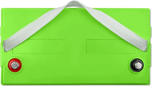 Gel baterija 100Ah 12V Qoltec, model 53080, črna z zelenim pokrovom