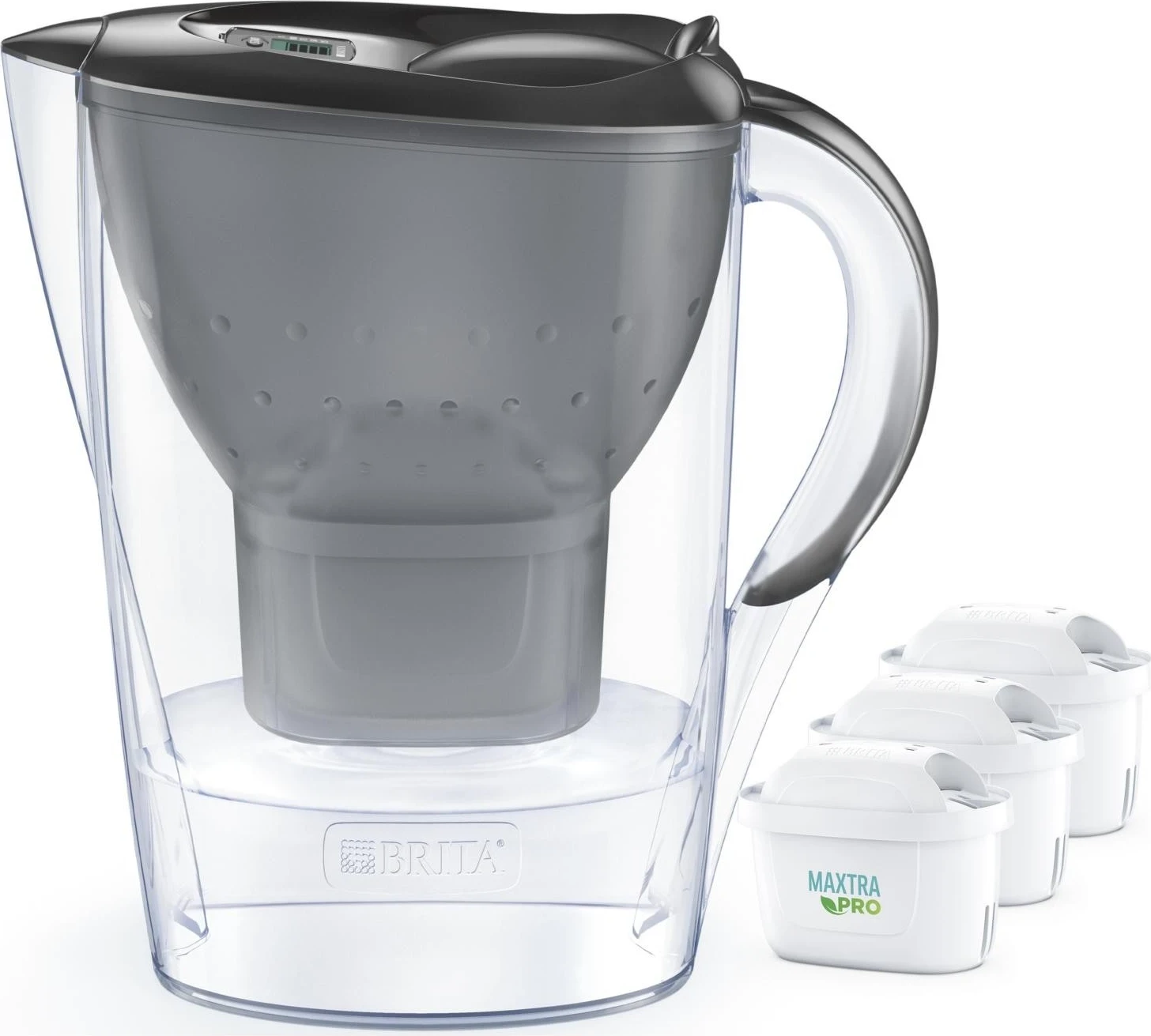 Filtrirni vrč Marella z 3 filtri MAXTRA PRO Pure Performance, Brita, grafit