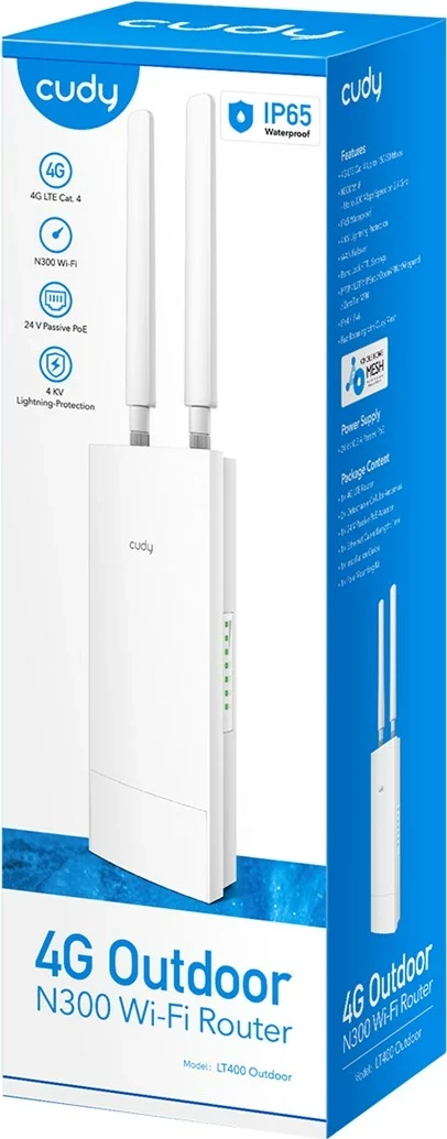 Usmerjevalnik Wi‑Fi 4, 4G, Cudy LT400, bel