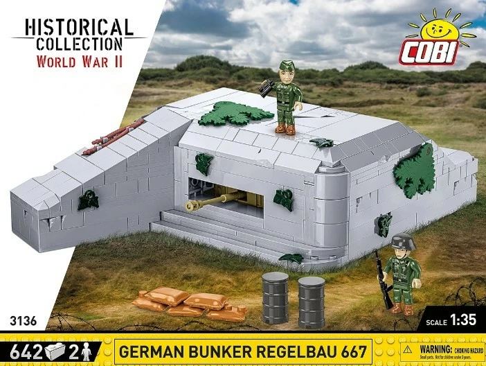 Model bunkerja, Cobi Klocki German Bunker Regelbau 667, 642 delov, z figuricami, plastika