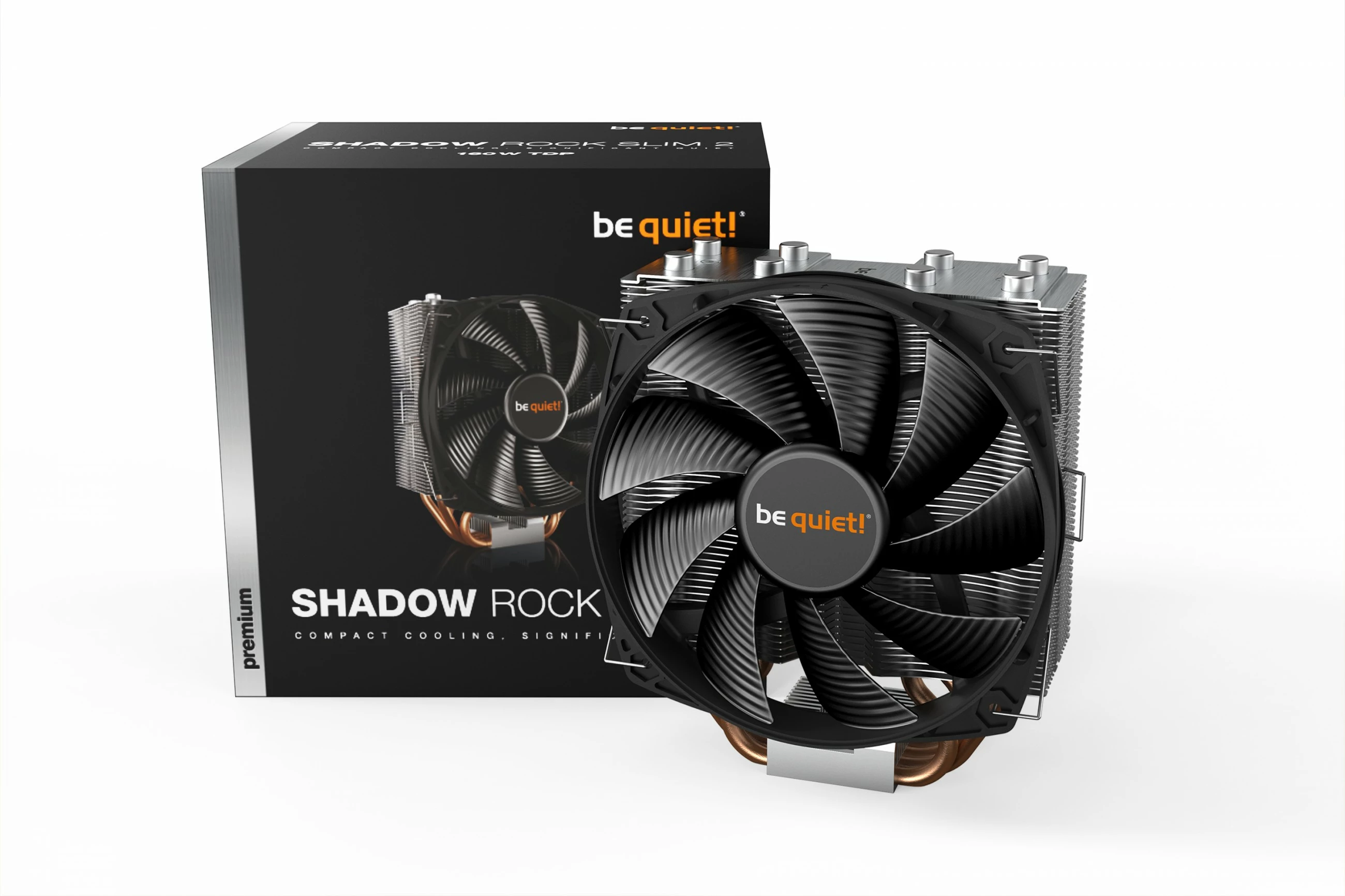 Hladilnik CPU be quiet! Shadow Rock Slim 2, 13,5 cm, 1400 RPM, 11,5 dB - 23,7 dB, aluminij, baker, črn