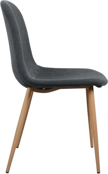 Jedilni stol Leonardo FH00100.10 z kovinskimi nogami in sivim blagom 45x54x84Υ cm, set 4 kosov