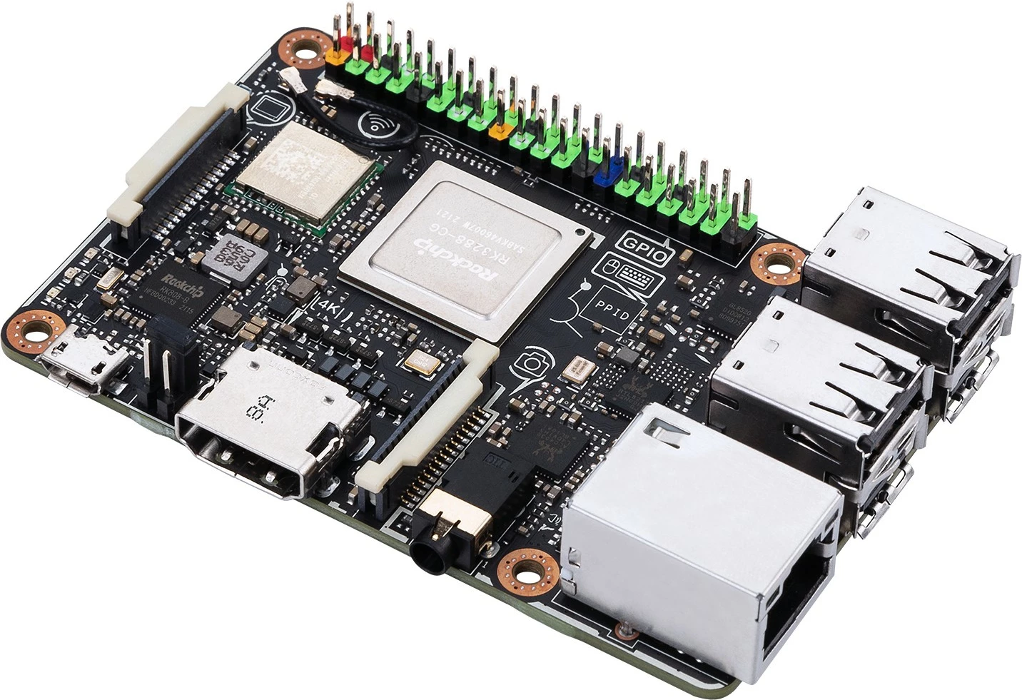 Plošča za razvoj ASUS Tinker Board S R2.0, 2 GB RAM, 16 GB eMMC, Wi‑Fi, Bluetooth, črna