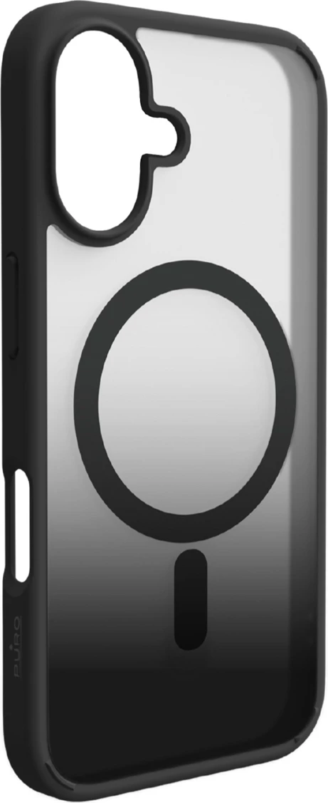 Ovitek za telefon Puro Gradient za iPhone 17, MagSafe, TPU, črn