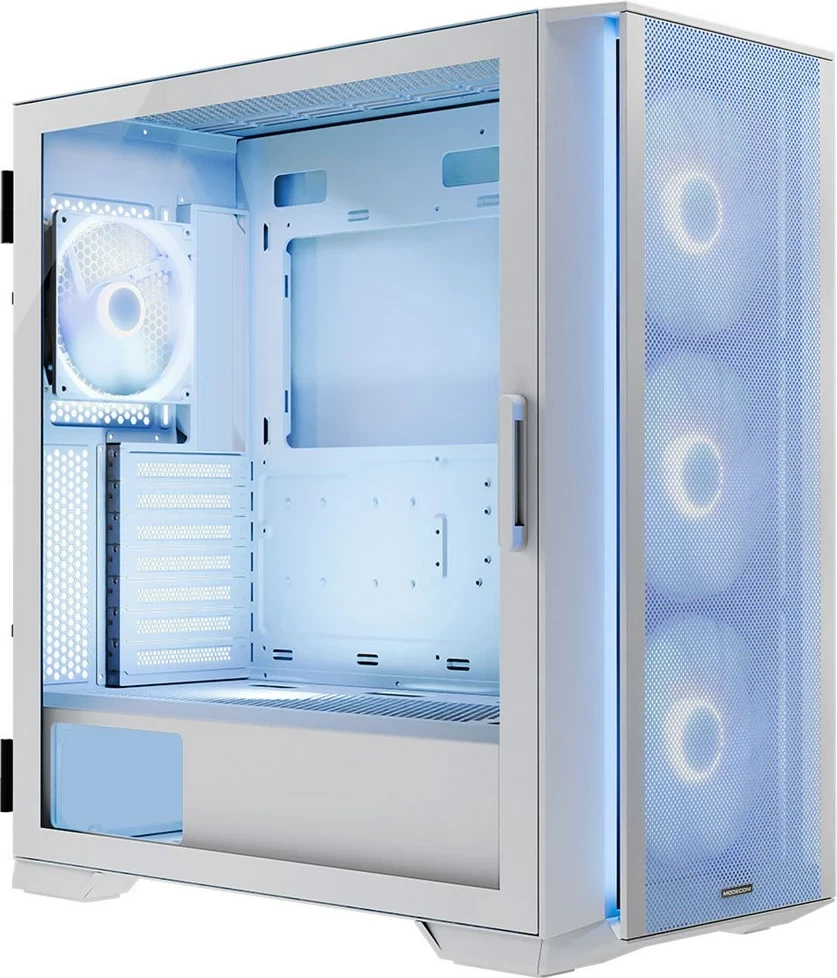 Ohišje MODECOM HORIZON ARGB Flow MIDI, USB 3.0 x2, CYPE-C, belo