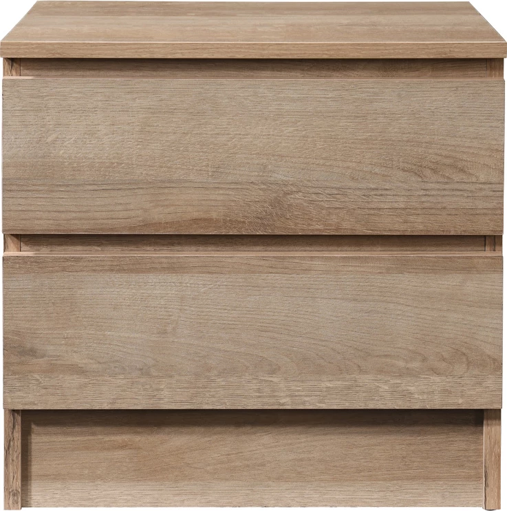 Komoda POLO, 2 predala, lesni dekor, 45 x 35,5 x 45 cm