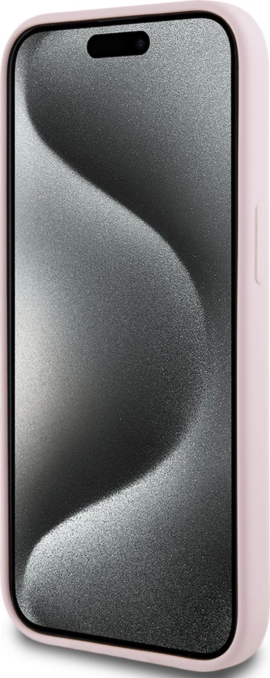 Ovitek iz silikona Karl Lagerfeld Karl&Choupette MagSafe za iPhone 15 Plus, roza