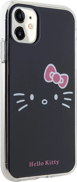 Ovitek za telefon z motivom IML Kitty Face Hello Kitty za iPhone 11/XR, črn