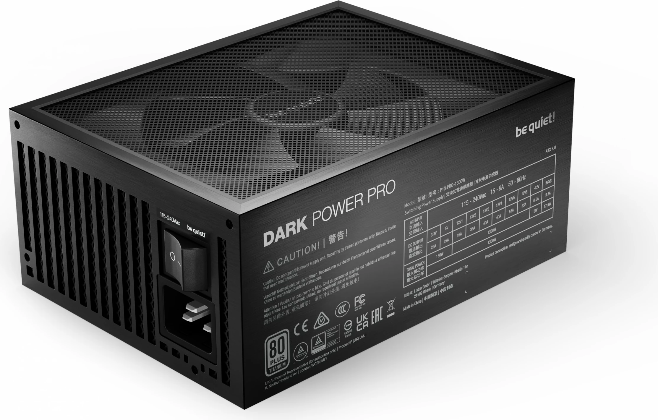 Napajalnik be quiet! Dark Power Pro 13, 1300 W, 80 PLUS Titanium