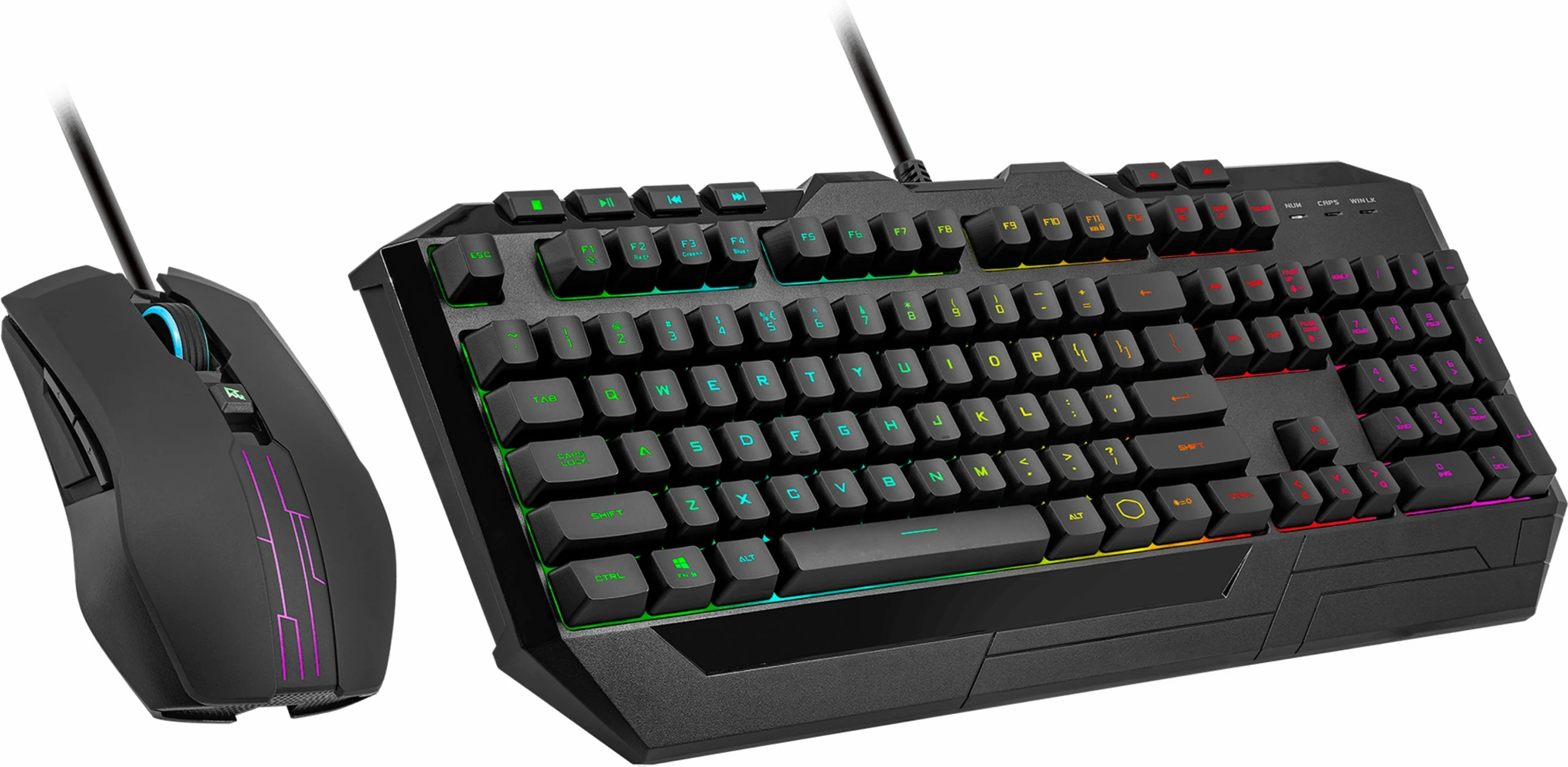 Set tipkovnice in miške z RGB osvetlitvijo, Cooler Master Devastator 3 RGB, QWERTZ, USB, membranski, črn