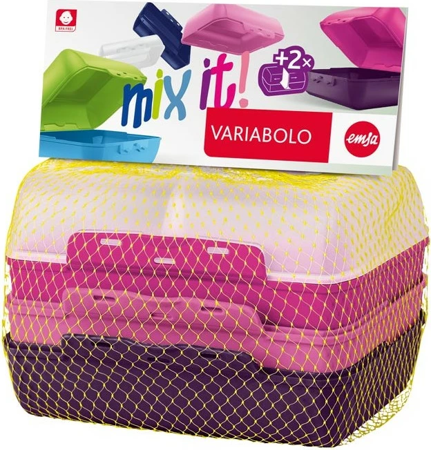 Set plastičnih posod Variabolo, Emsa, 4 kosi, mešane barve