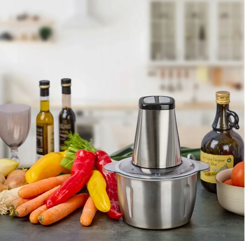 Električni sesekljalnik za sadje, zelenjavo in led HEINRICH'S HMZ 8849, 2 L, 500 W, siv