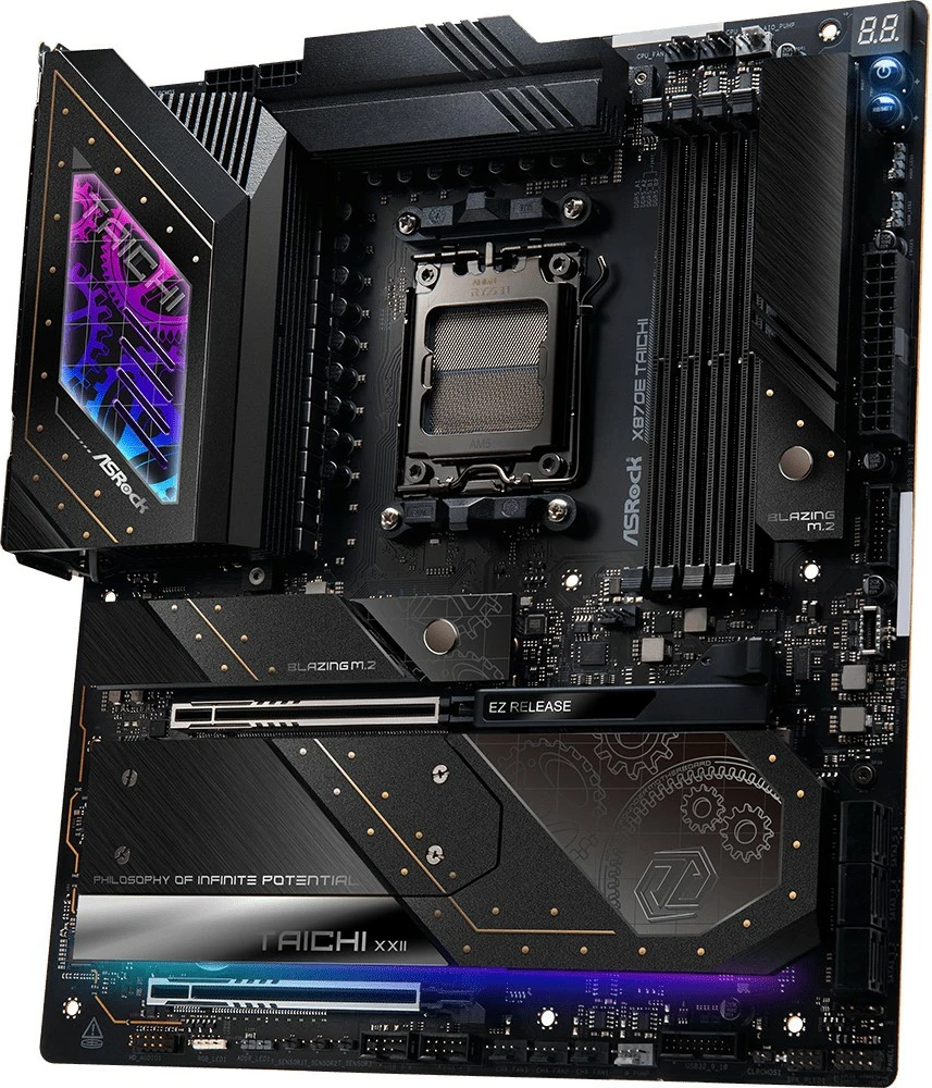 Matična plošča ASRock X870E Taichi, Socket AM5, 4x DDR5, EATX, črna