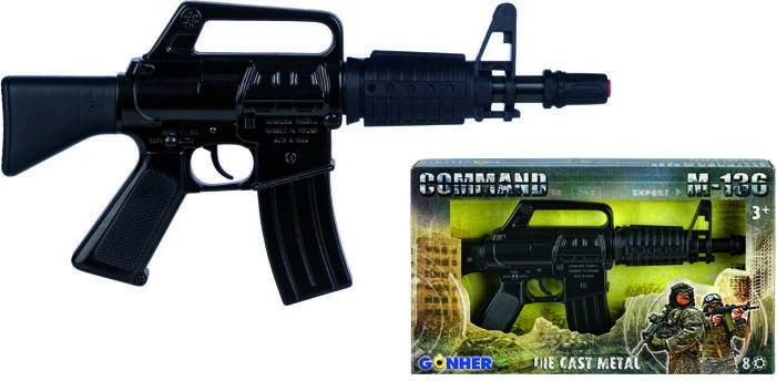 Metalna igralna puška Pulio GONHER 136/6, za fante, črna