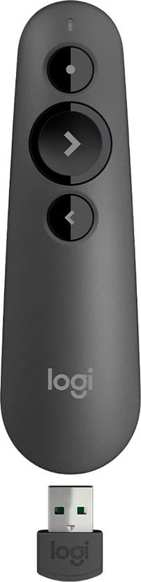 Daljinski upravljalnik za predstavitve Logitech R500, z laserjem, grafitna