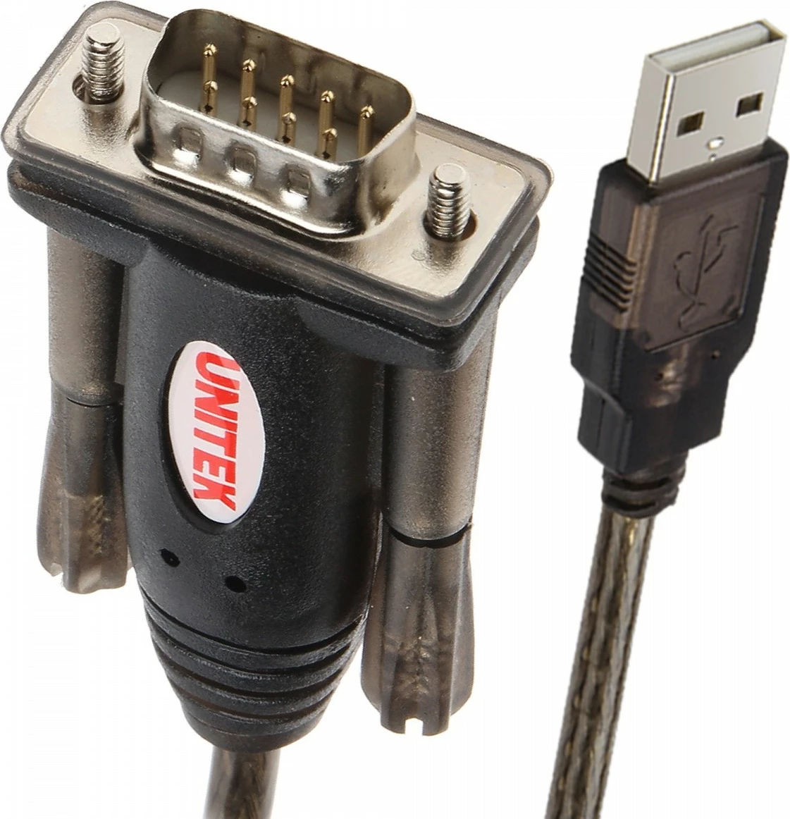 Pretvornik USB v RS-232 Unitek Y-105A, 1,4 m, črn, z adapterjem DB9F/DB25M