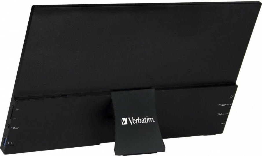Prenosni zaslon na dotik Verbatim PMT-14, 14" Full HD IPS, 10-točkovni, vgrajeni zvočniki, USB‑C/HDMI, črn