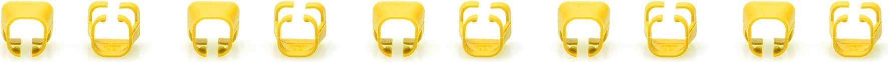 Klipi za kabel RJ45, 100 kosov, PVC, rumena — Digitus