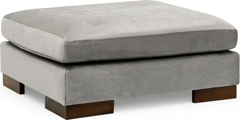 Kotna sedežna garnitura Tulip, desna s pufom — Atelier del Sofa, svetlo siva
