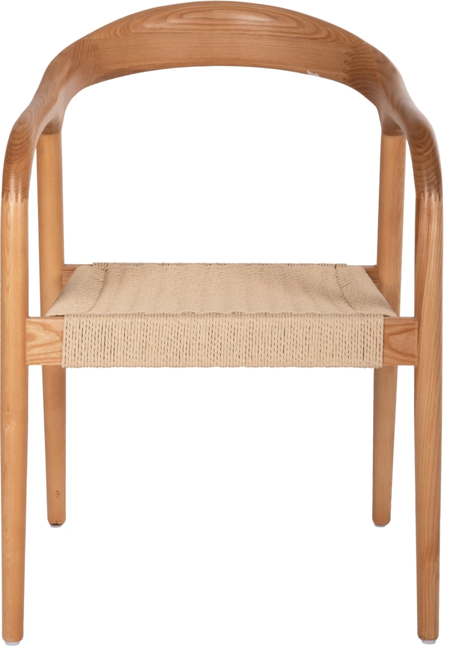 Fotelj FH9874 z okvirjem iz jesena in sedežem iz papirnate vrvi 57x54x78H cm