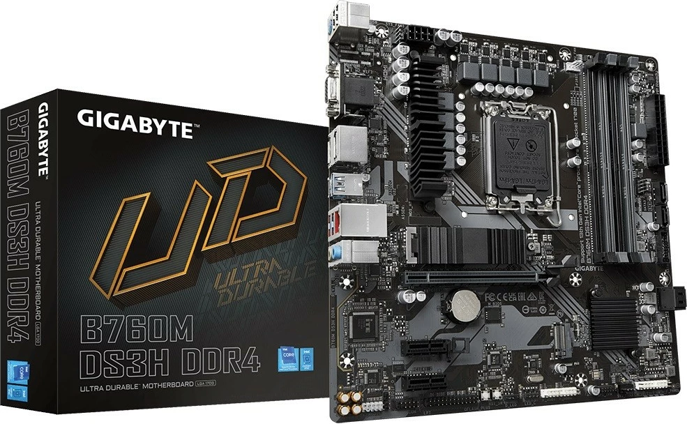 Matična plošča Gigabyte B760M DS3H DDR4, LGA1700, micro ATX