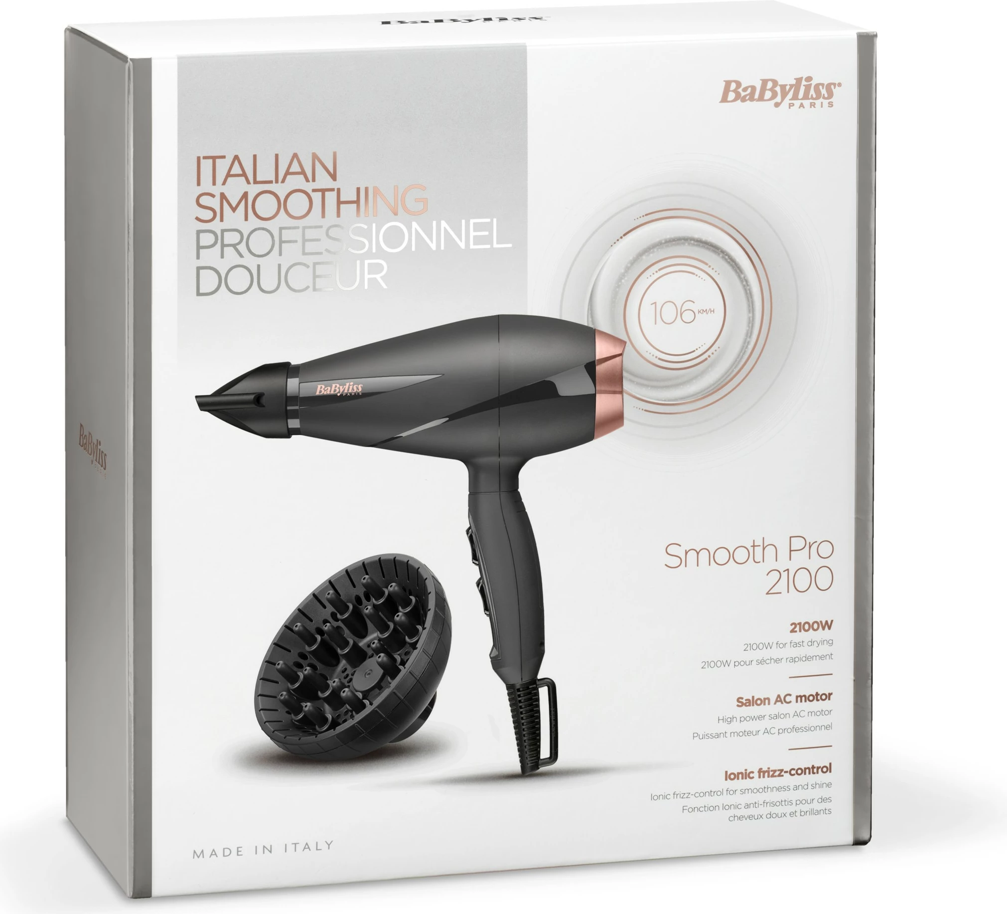 Sušilec za lase Smooth PRO BaByliss 6709DE, črn