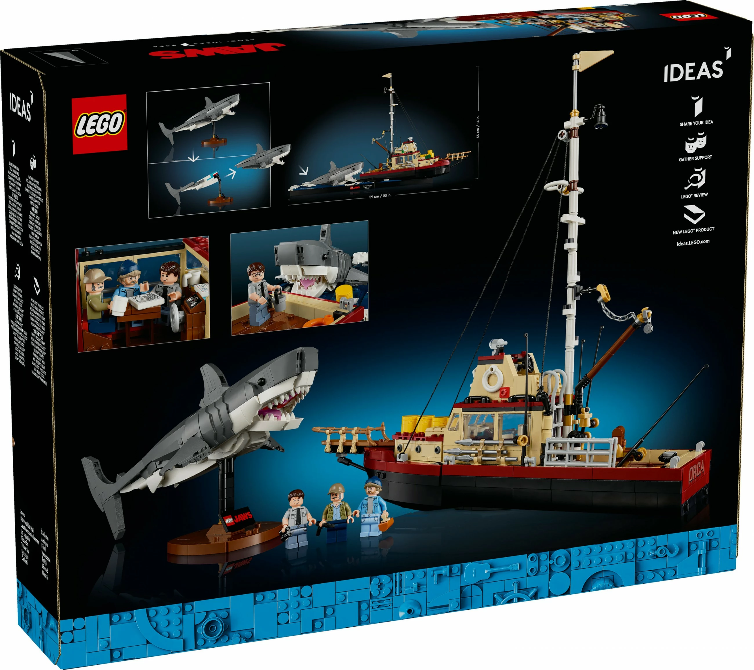Set gradnikov LEGO Ideas 21350 Jaws, 1497 delov