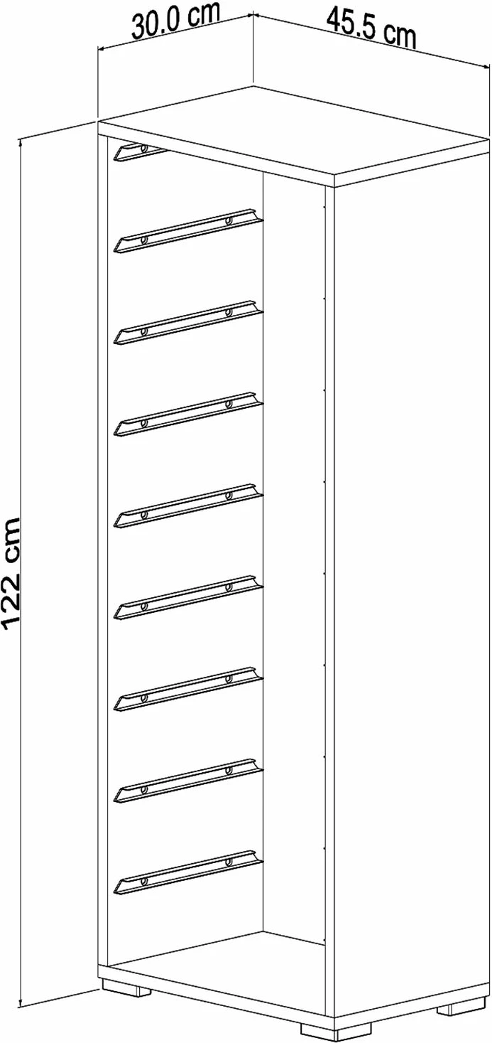 Večfunkcijska omarica Hanah Home, Zola 9N, bela-rumena