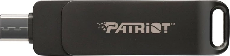 Flash pomnilnik, 64 GB, USB A+C, črn, Patriot Rage R550