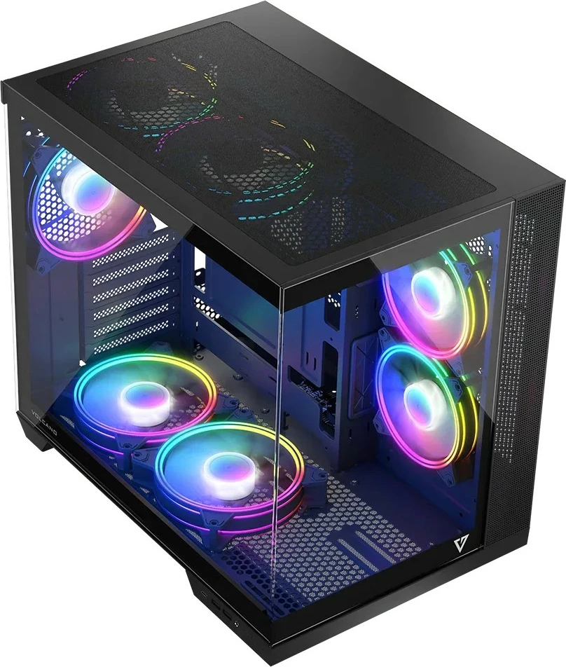 Ohišje MODECOM Volcano Panorama APEX ARGB 7F Midi, siva