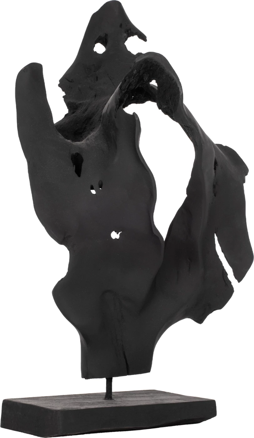 Namizna dekoracija iz masivnega tikovega lesa črne barve 26Χ16Χ70H