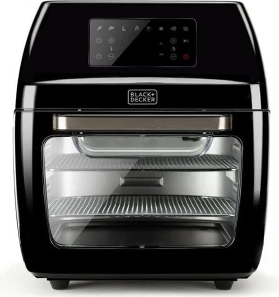 Friteza na zrak in pečica Black+Decker BXAFO1200E, 1700 W, črna