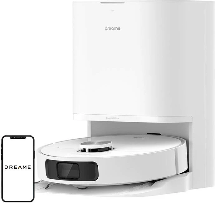 Robot sesalnik in mop, 4000 Pa, 5200 mAh, LDS, samodejno čiščenje, bel Dreame L10 Prime