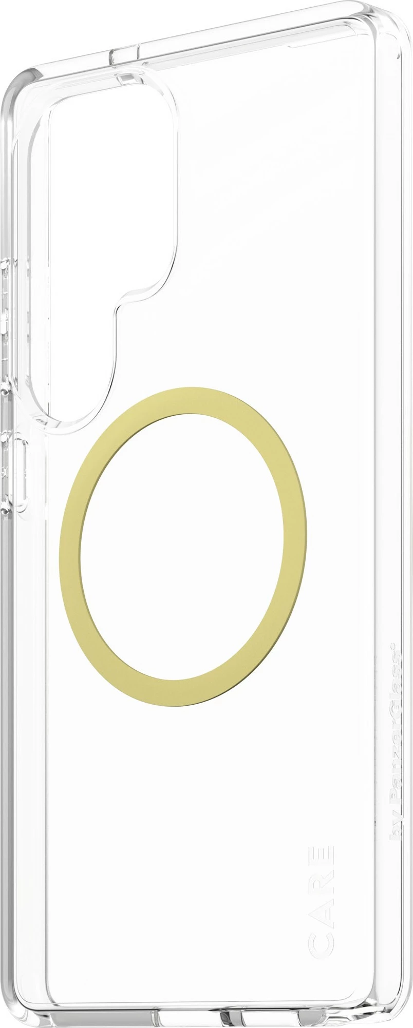 Prosojen ovoj PanzerGlass CARE Flagship Case Clear Chardonnay QI za Galaxy S25 Ultra