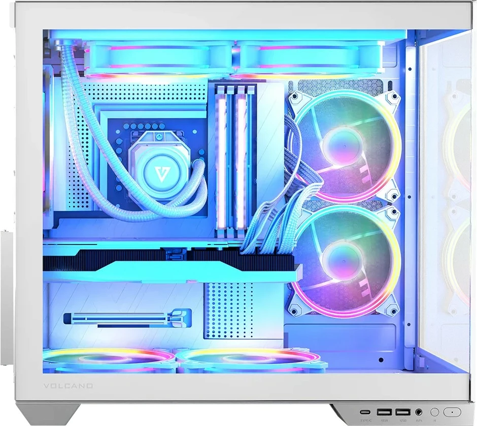 Računalniško ohišje MODECOM Volcano Panorama APEX ARGB 7F Midi, belo