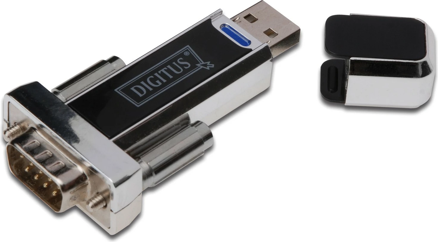 Adapter USB na serijski, Digitus, USB 1.1, D-SUB, črn