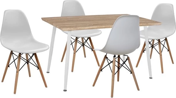 Set jedilne mize 5 kosov FH10349.02 miza 120x70x76,5 cm in stoli Twist