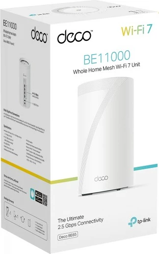 Napreden mesh sistem WiFi TP-Link Deco BE65, 11 000 Mbps, bel