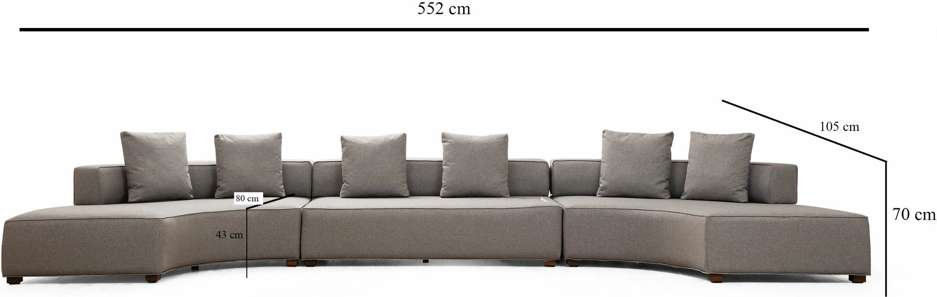 Koti-sofa Gondol-3, siv — Atelier del Sofa
