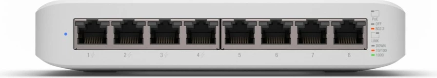 Managed switch UniFi Switch Lite 8 PoE, Ubiquiti, L2, Gigabit Ethernet, bel