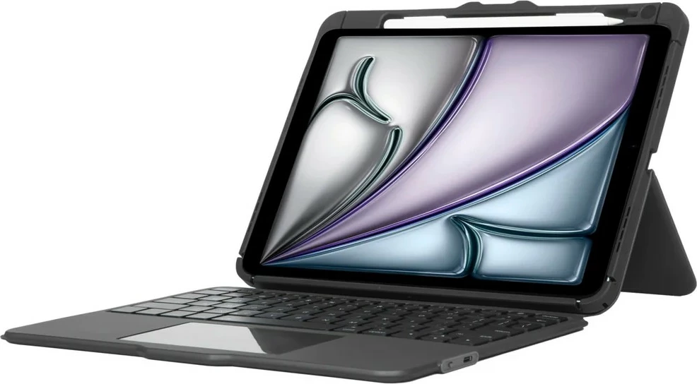 Ovitek s tipkovnico in Bluetooth za iPad Air, Targus Versavu THZ967DE, nemški, črn