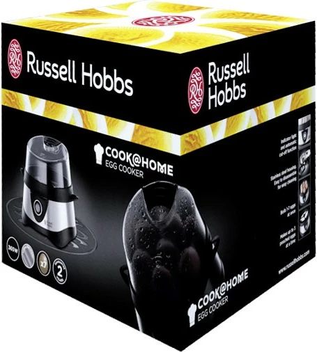 Zborovalnik jajc Russell Hobbs Stylo, 7 jajc, 365 W, inox/črn